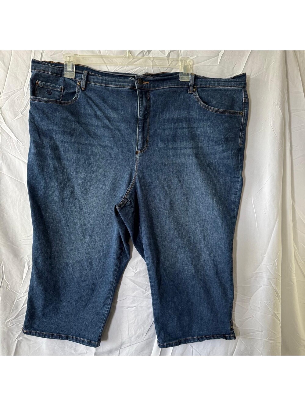 Gloria Vanderbilt Jeans 24W Blue Amanda Capri Slimming Stretch Denim